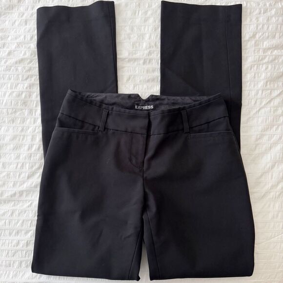 Express Classic Black Trousers | Columnist - Size 0 R - Picture 1 of 4